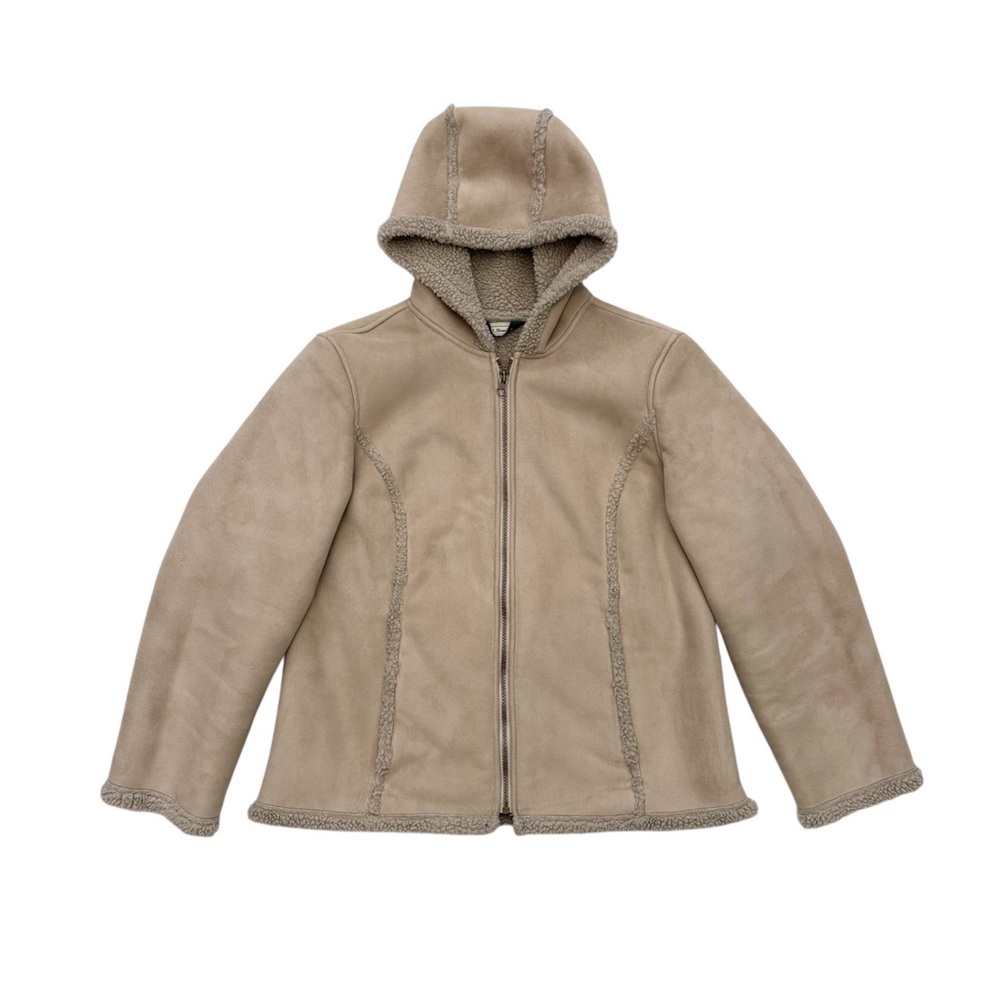 L.L. BEAN Women's Faux Suede Sherpa Lined Jacket Medium